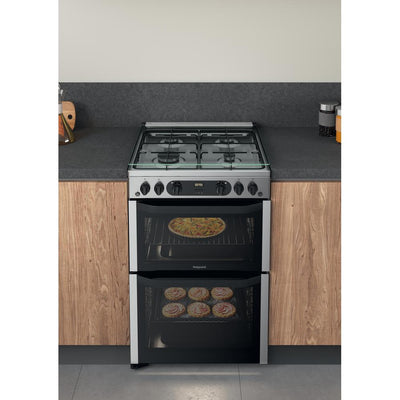 Hotpoint HDM67G0CCX/UK 60cm Gas Cooker - Stainless Steel - A+/A+ Rated