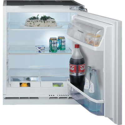 Hotpoint Integrated Under Counter 82cm High Fridge - Fixed Door Fixing Kit - White - E Rated HBUL011.UK